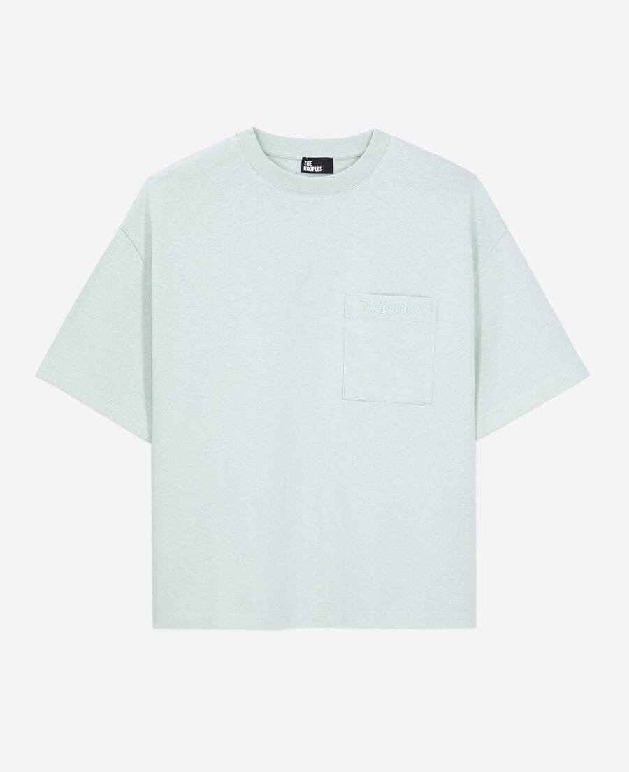 The Kooples DAMEN OCEAN hellblaues t-shirt mit logo
