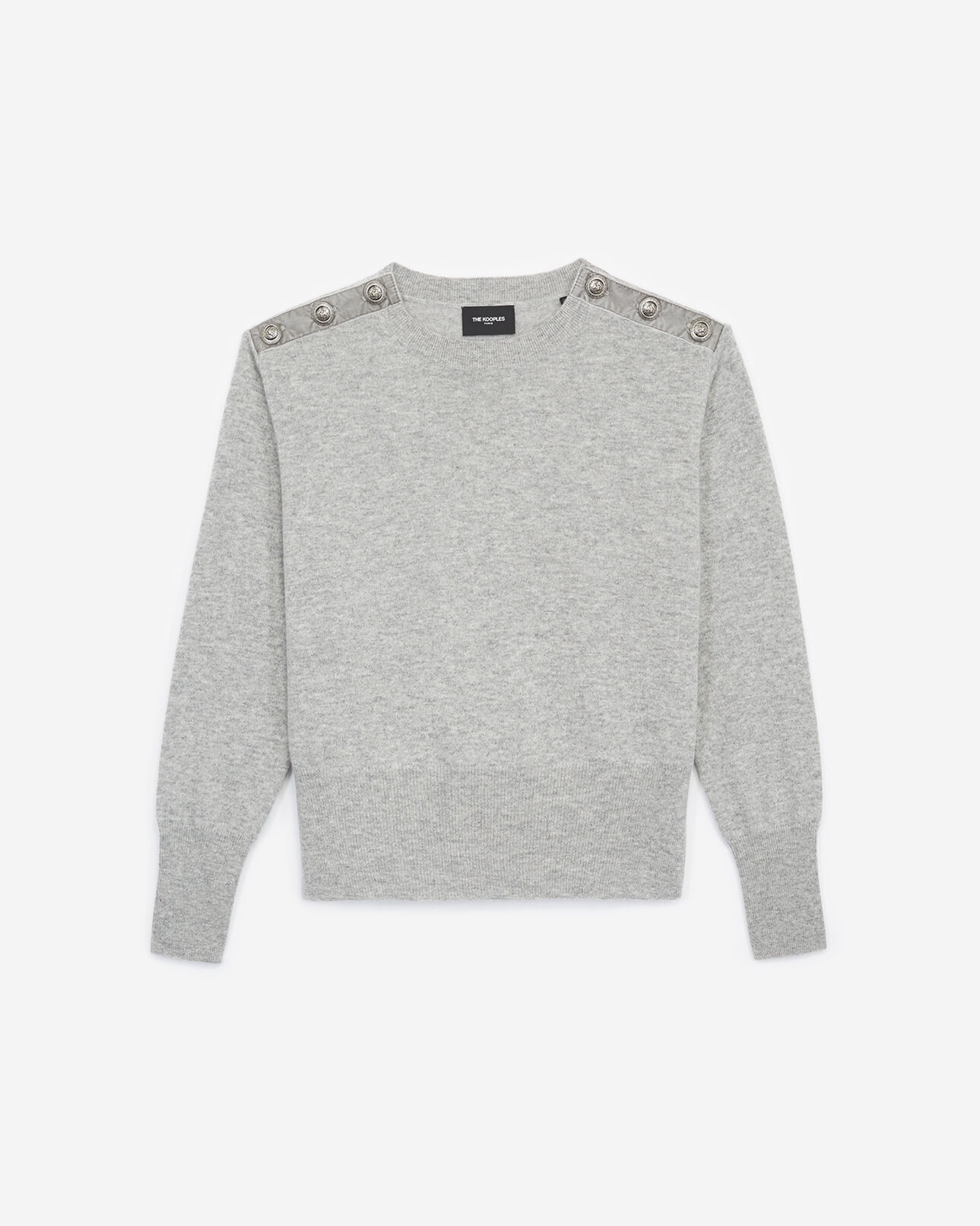 The Kooples WOMEN GREY camel-colored cashmere sweater w/turtleneck