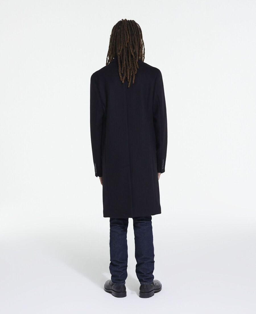 long wool coat with leopard lining