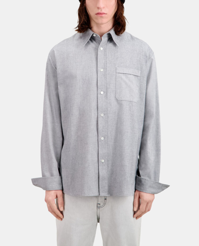 The Kooples HOMME GREY chemise oxford grise