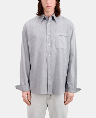 The Kooples H GREY grey oxford shirt