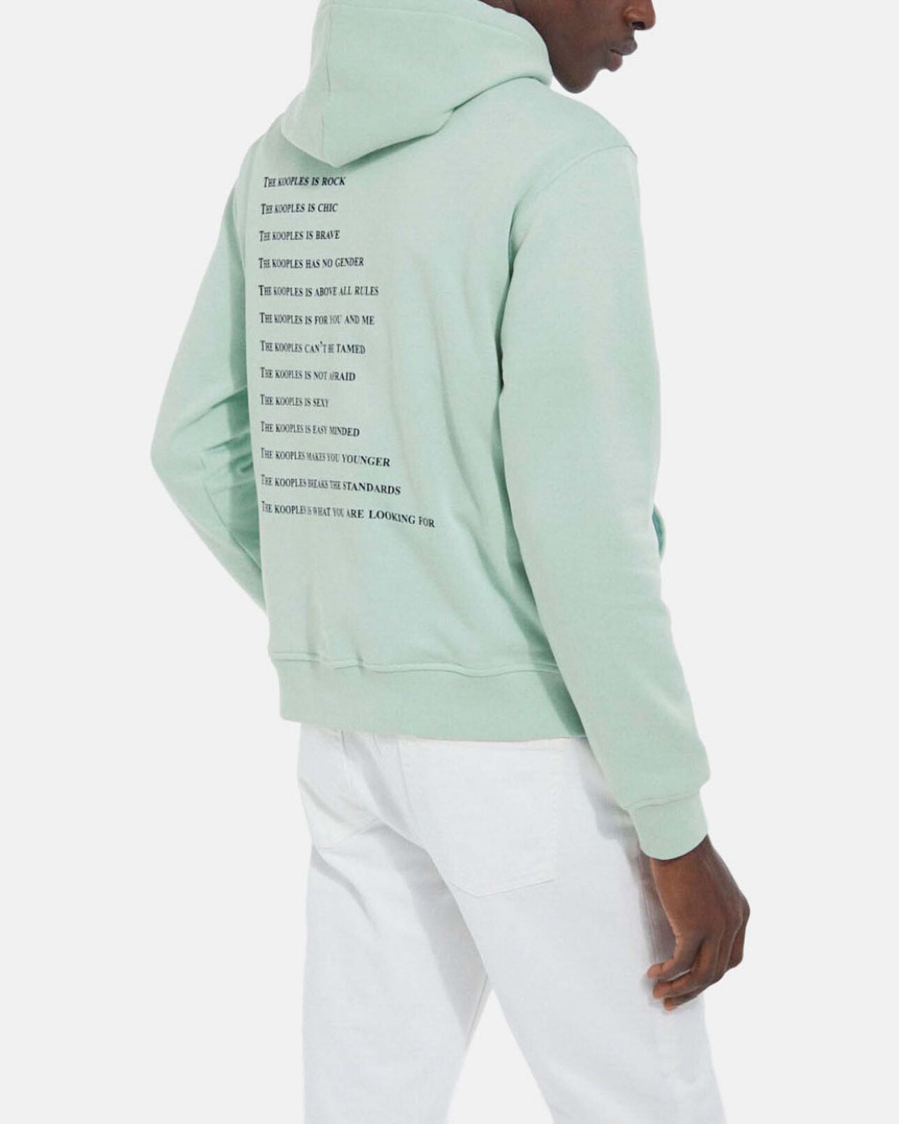 The Kooples HOMME GRIS BLEU sweat gris capuche détail what is the kooples
