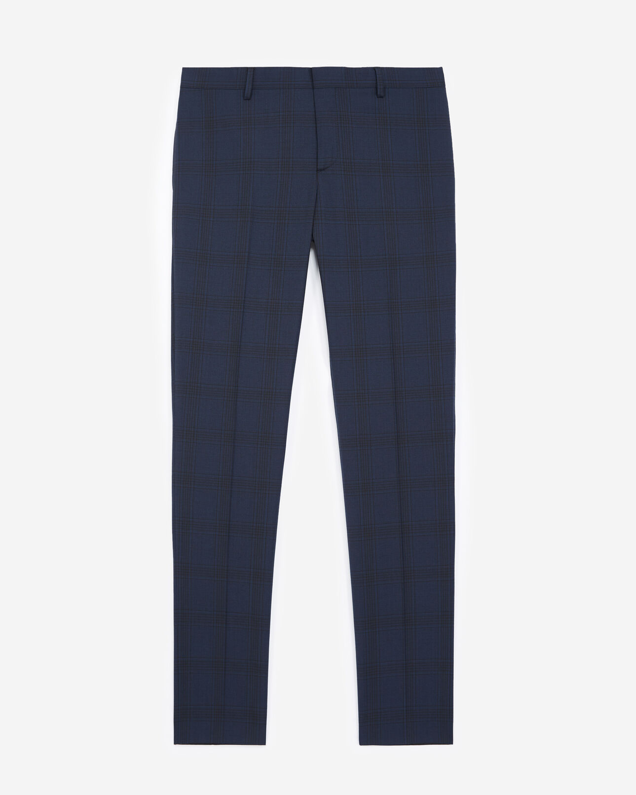 The Kooples MEN NAVY blue suit pants in wool with check motif