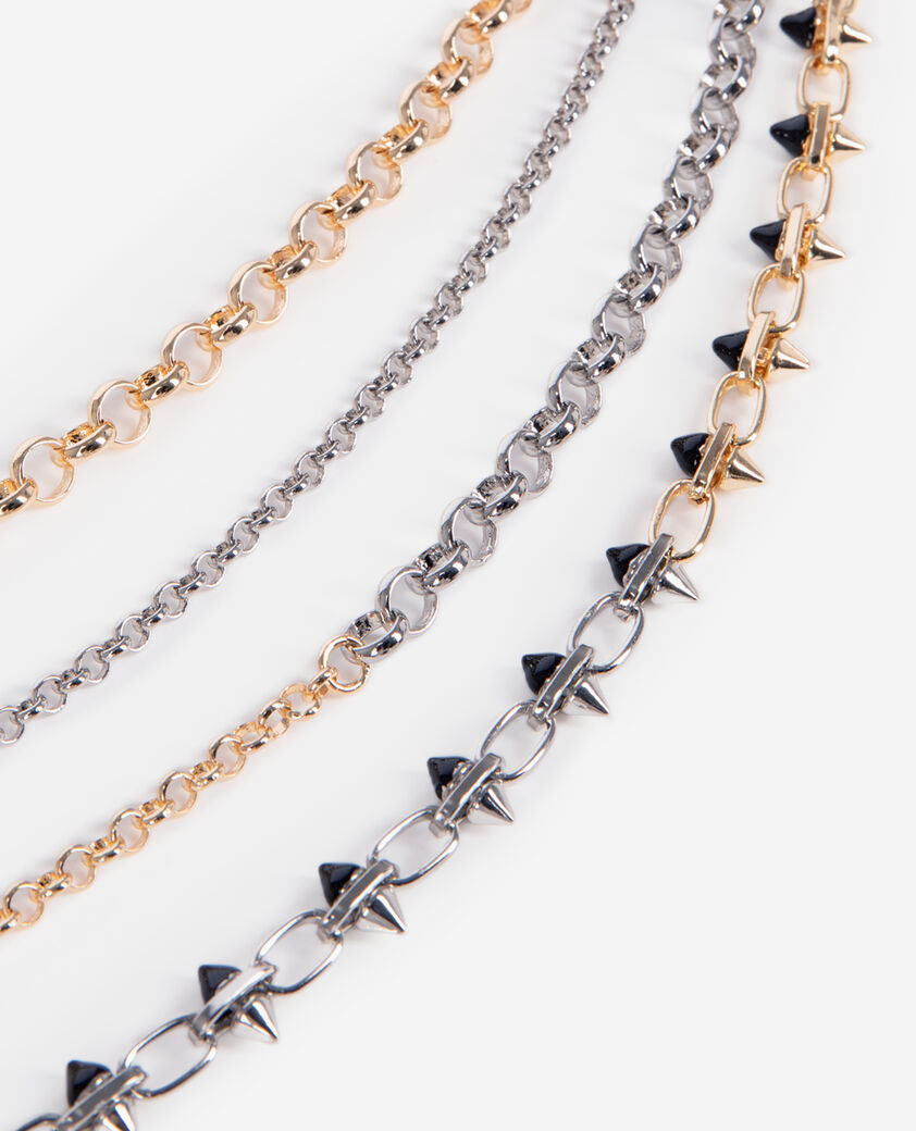 The Kooples WOMEN SILVER / GOLD 4-row gold and silver necklace