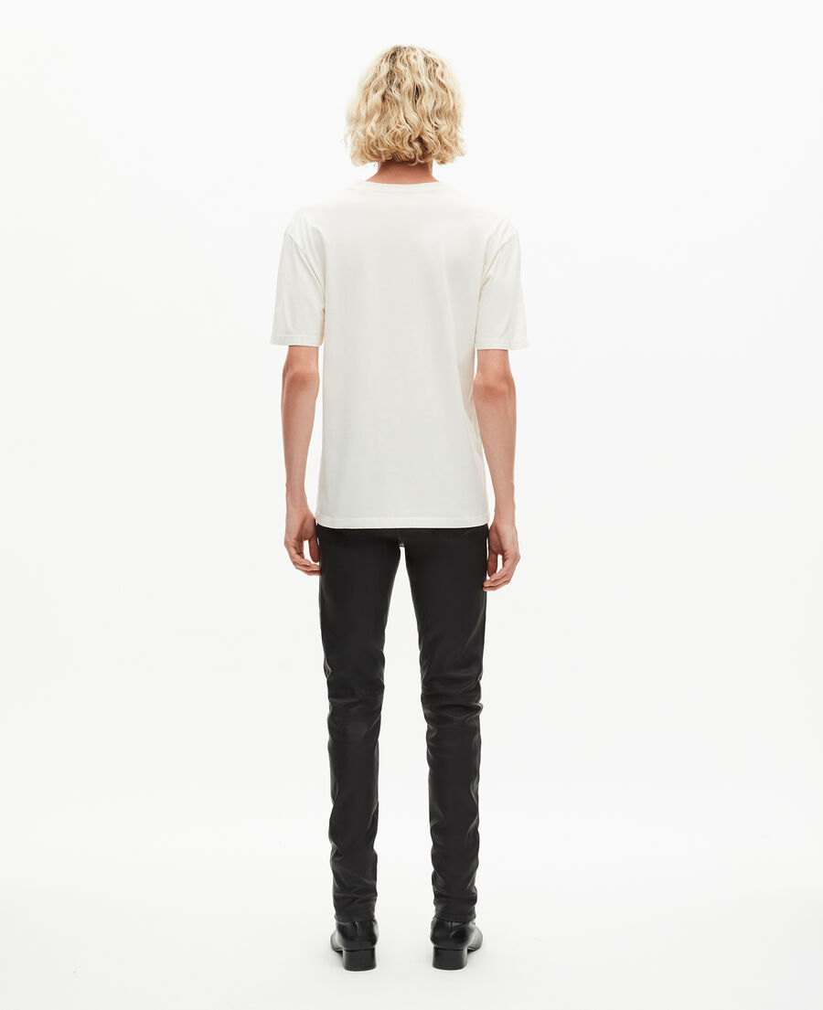 The Kooples MEN ECRU t-shirt with ecru screen print