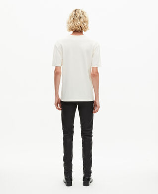 The Kooples MEN ECRU t-shirt with ecru screen print