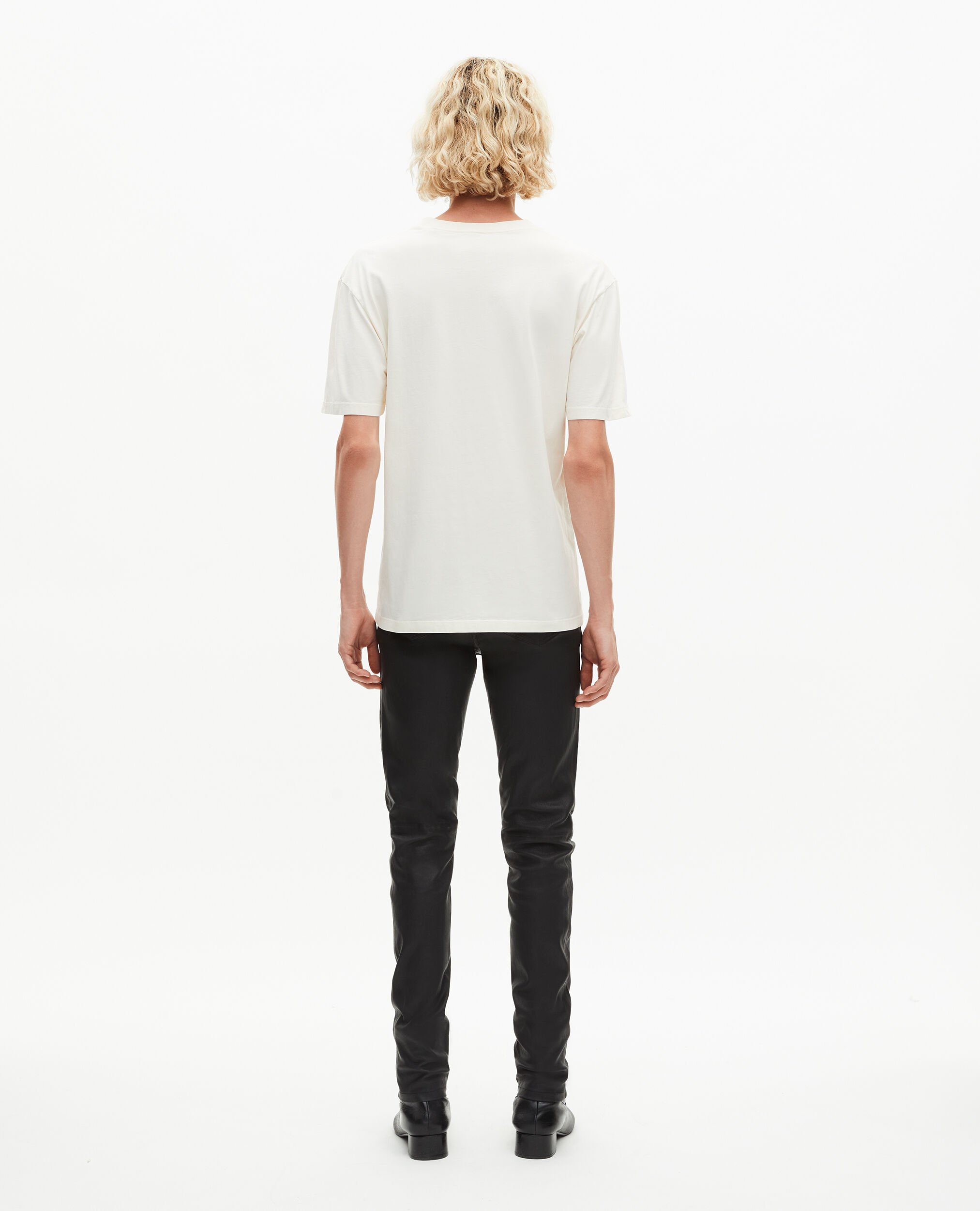 T-shirt with ecru screen print, ECRU, hi-res image number null