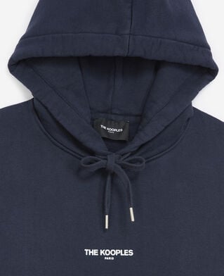The Kooples H NAVY navy blue printed hoodie