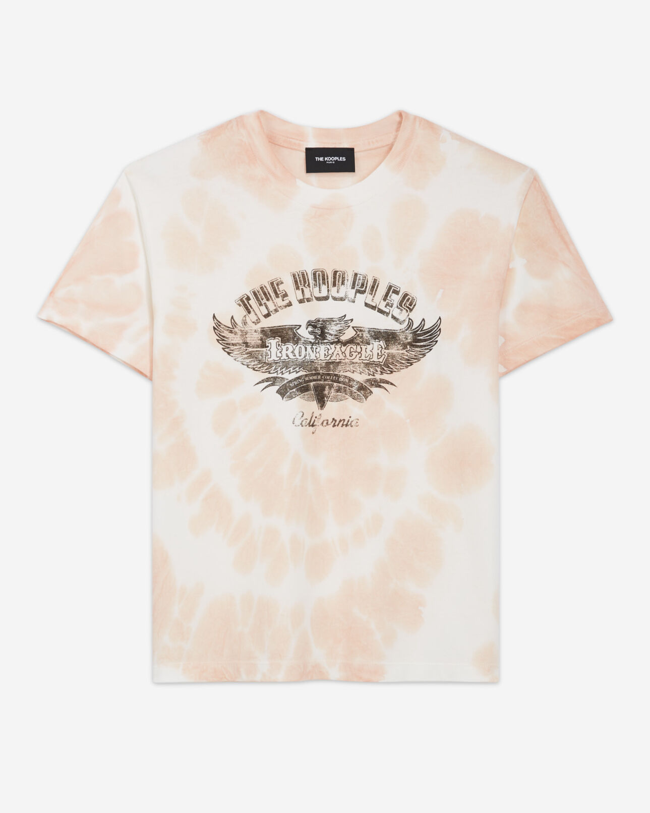 The Kooples FEMME ORANGE ECRU t-shirt femme orange effet tie - dye