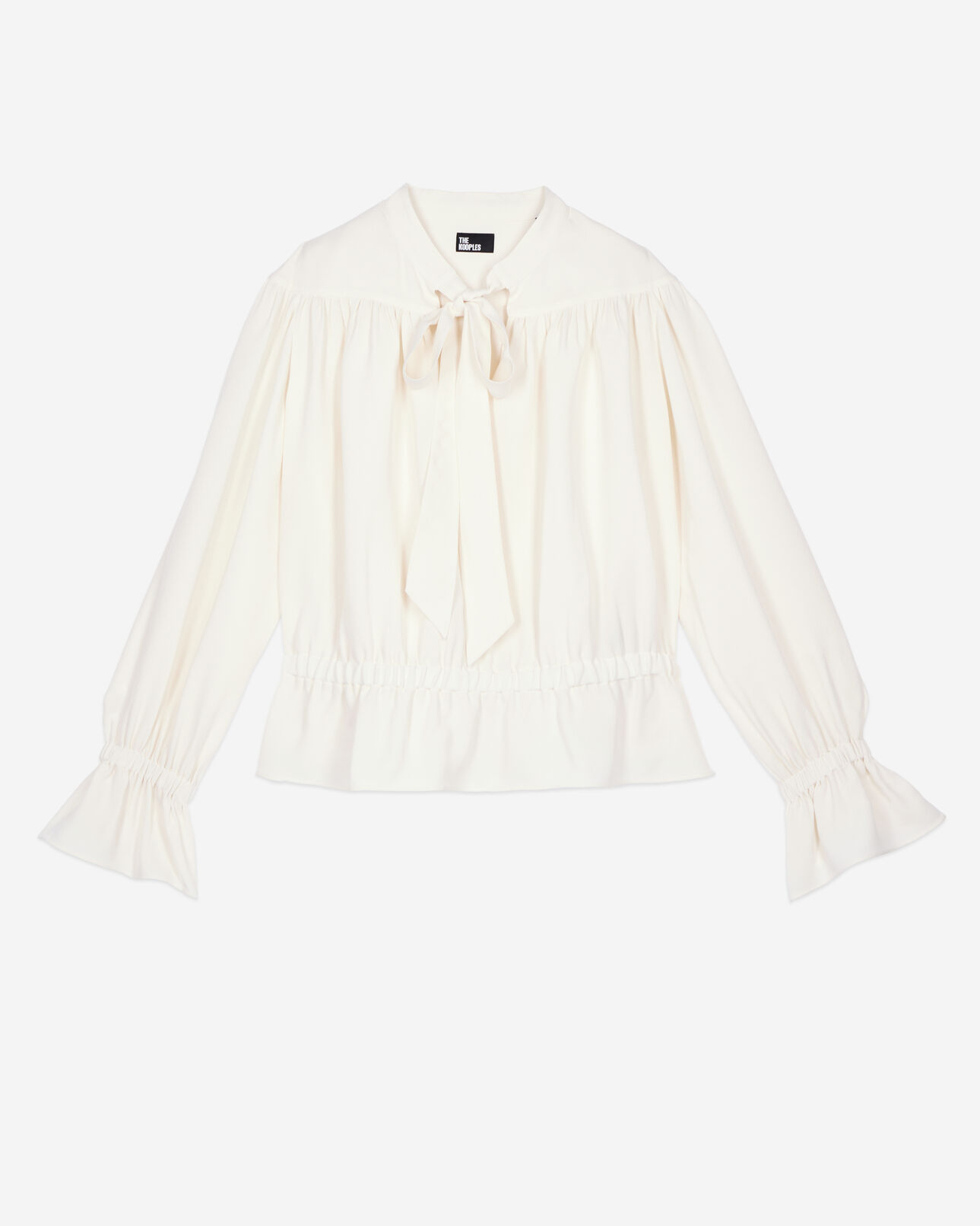 The Kooples FEMME ECRU top écru avec fronces