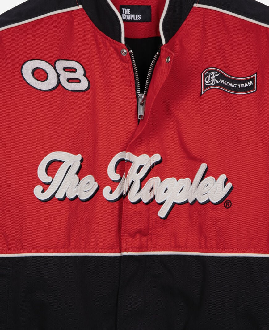 The Kooples MEN BLACK - RED black and red racing jacket