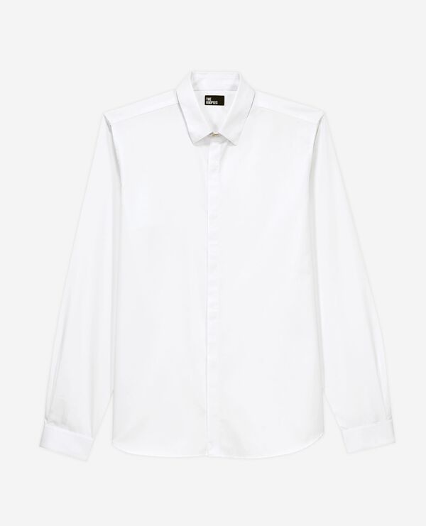chemise col classique en coton blanche