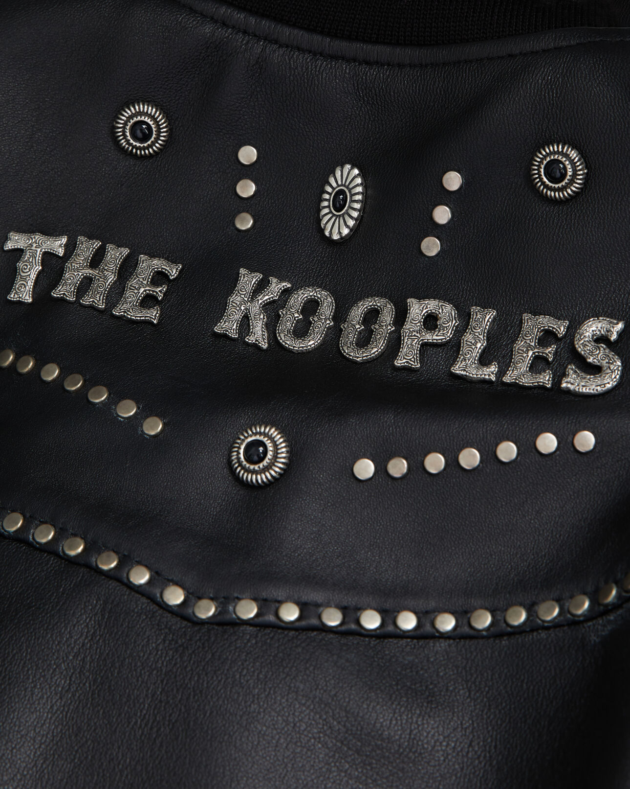The Kooples H BLACK black leather jacket