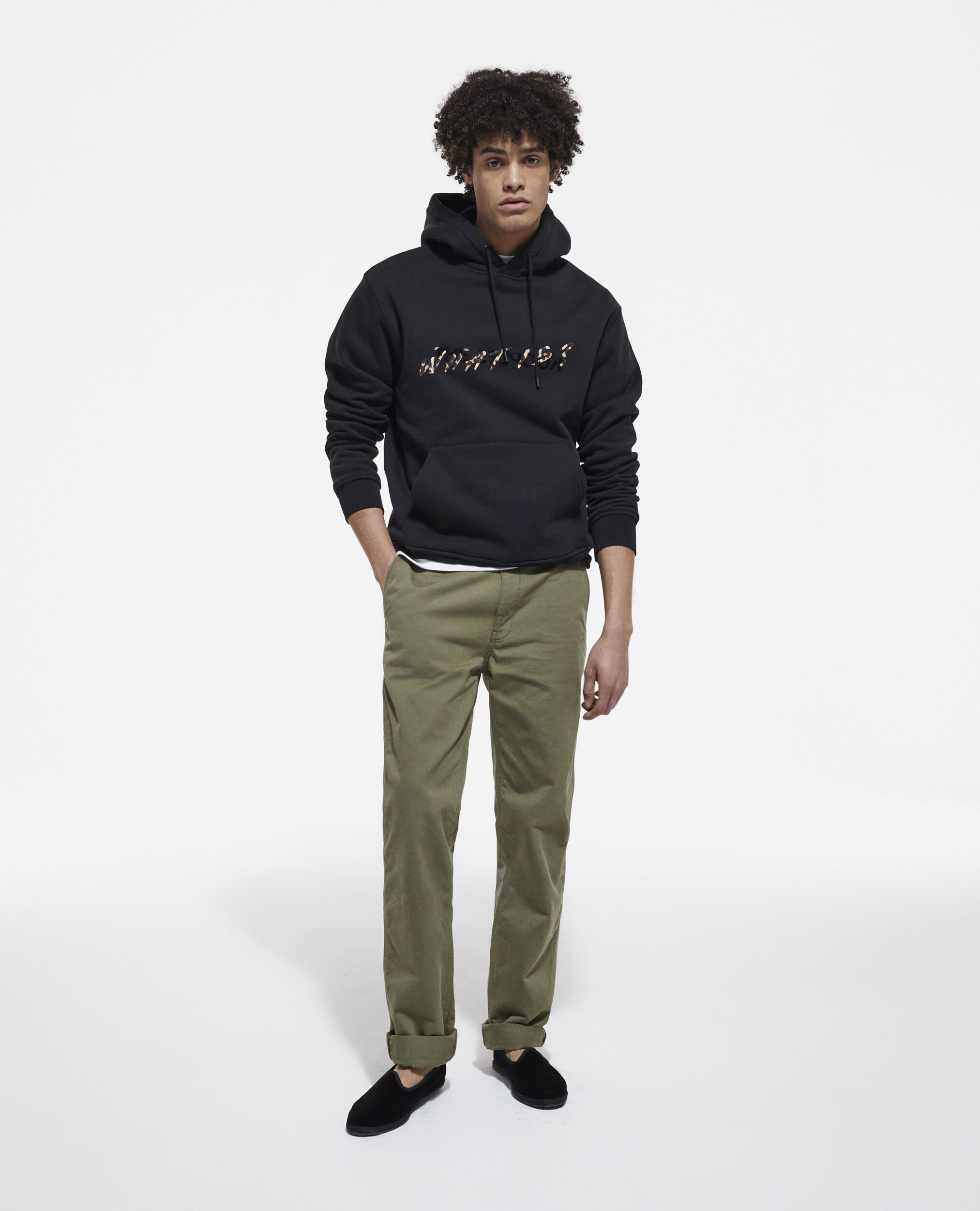 Black hoodie with pants sale