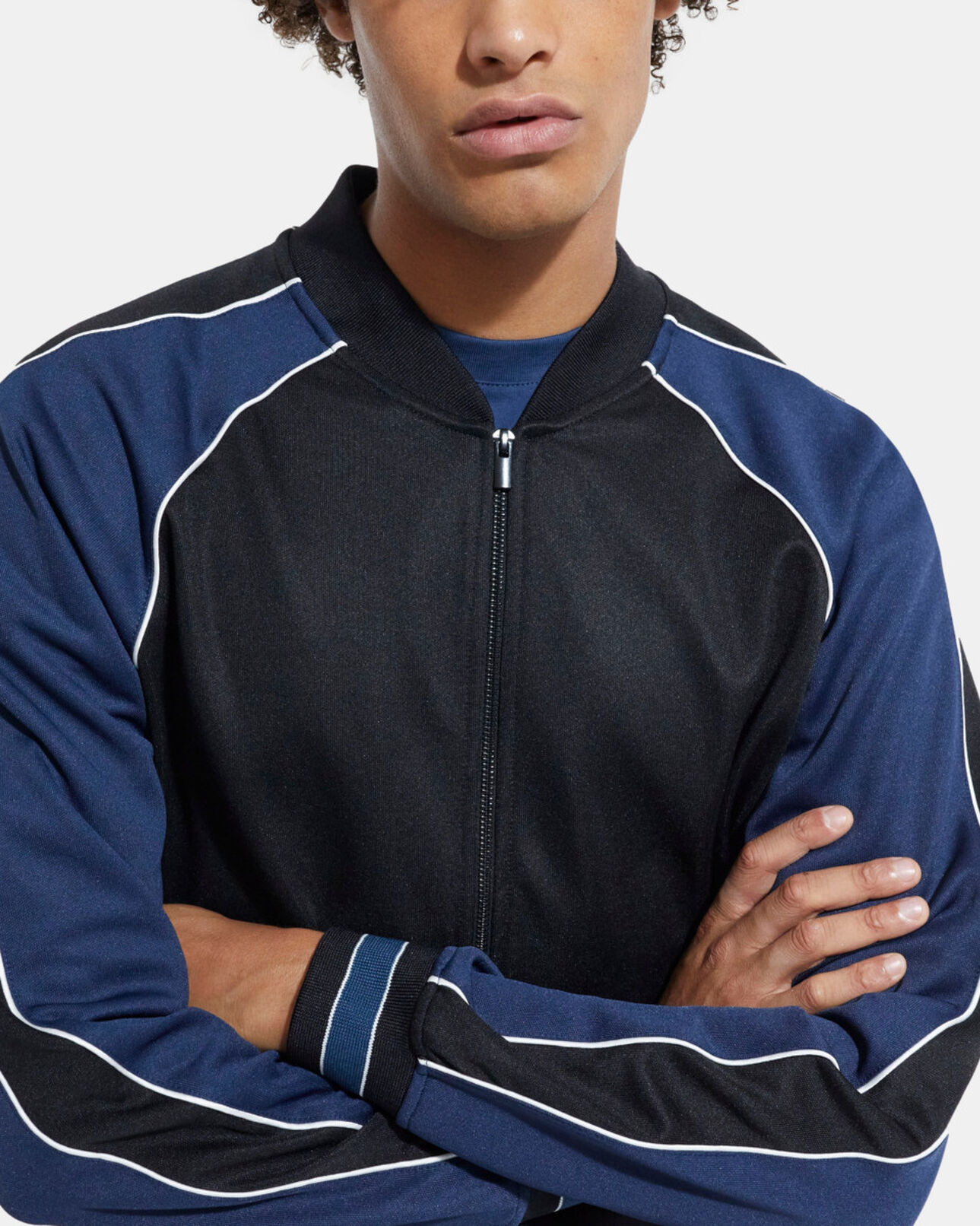 The Kooples MEN NAVY navy blue zipped sweatshirt