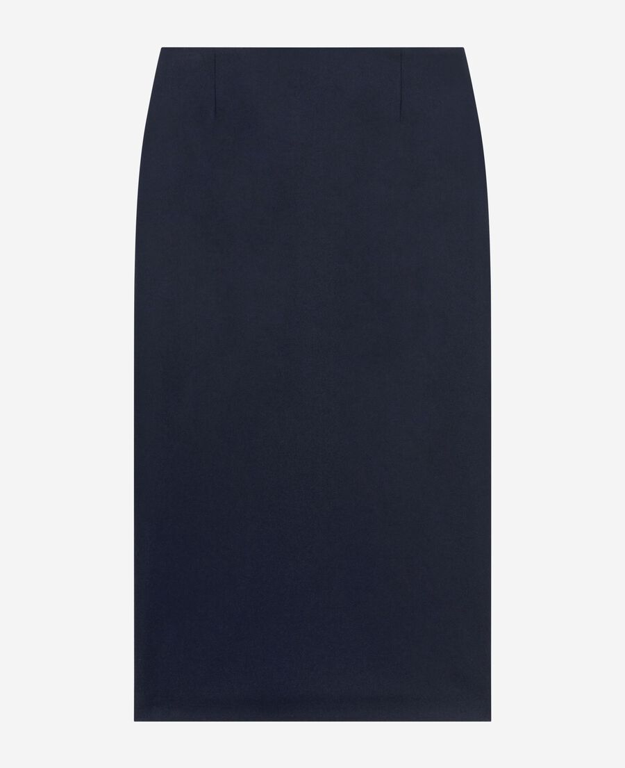 The Kooples F NAVY long navy pencil skirt