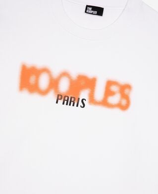 The Kooples MEN WHITE t-shirt with white tag screen printing