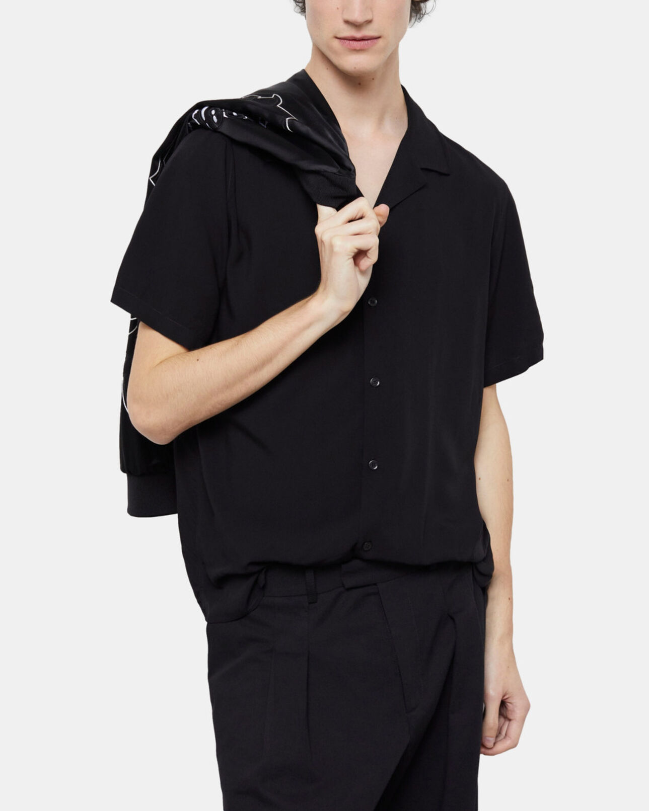 The Kooples HOMME BLACK chemise casual noire