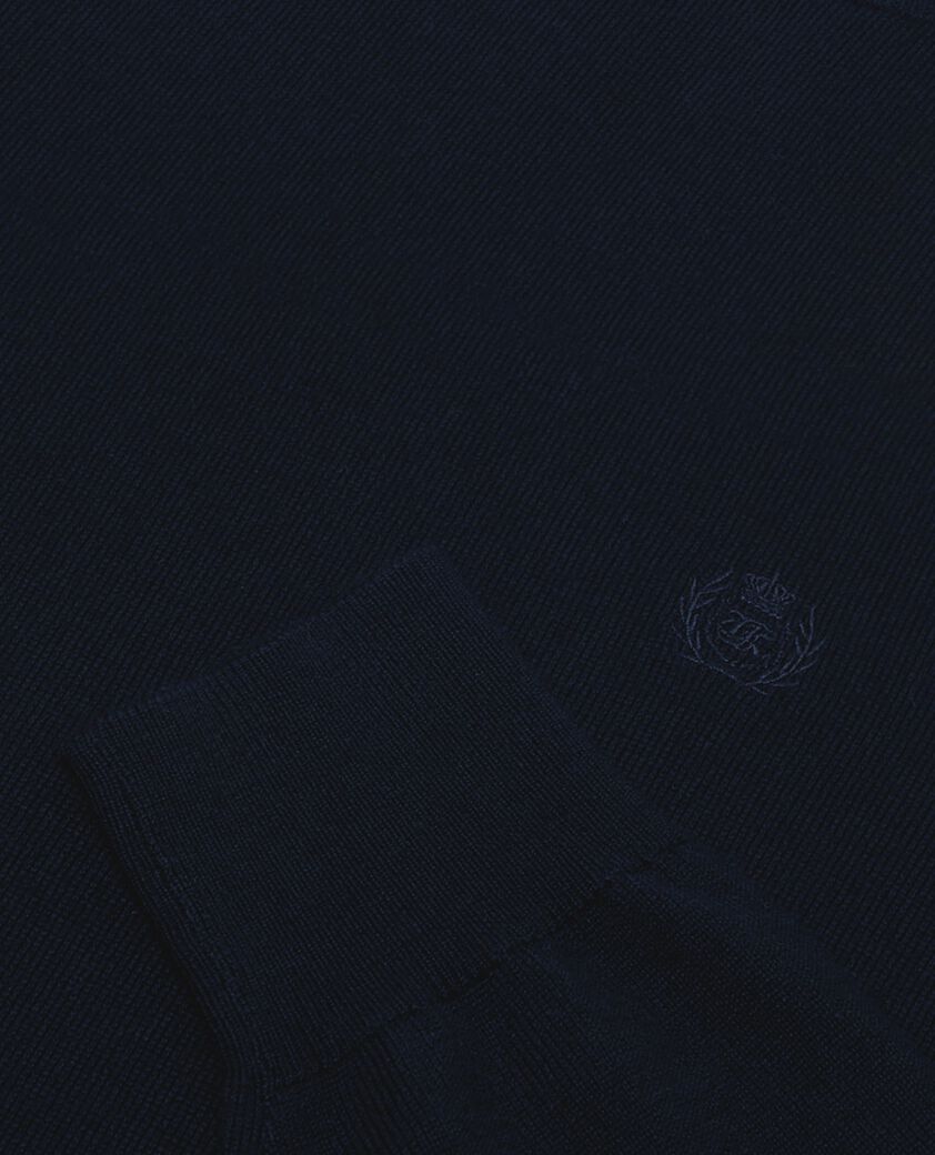 The Kooples MEN NAVY navy merino wool turtleneck sweater