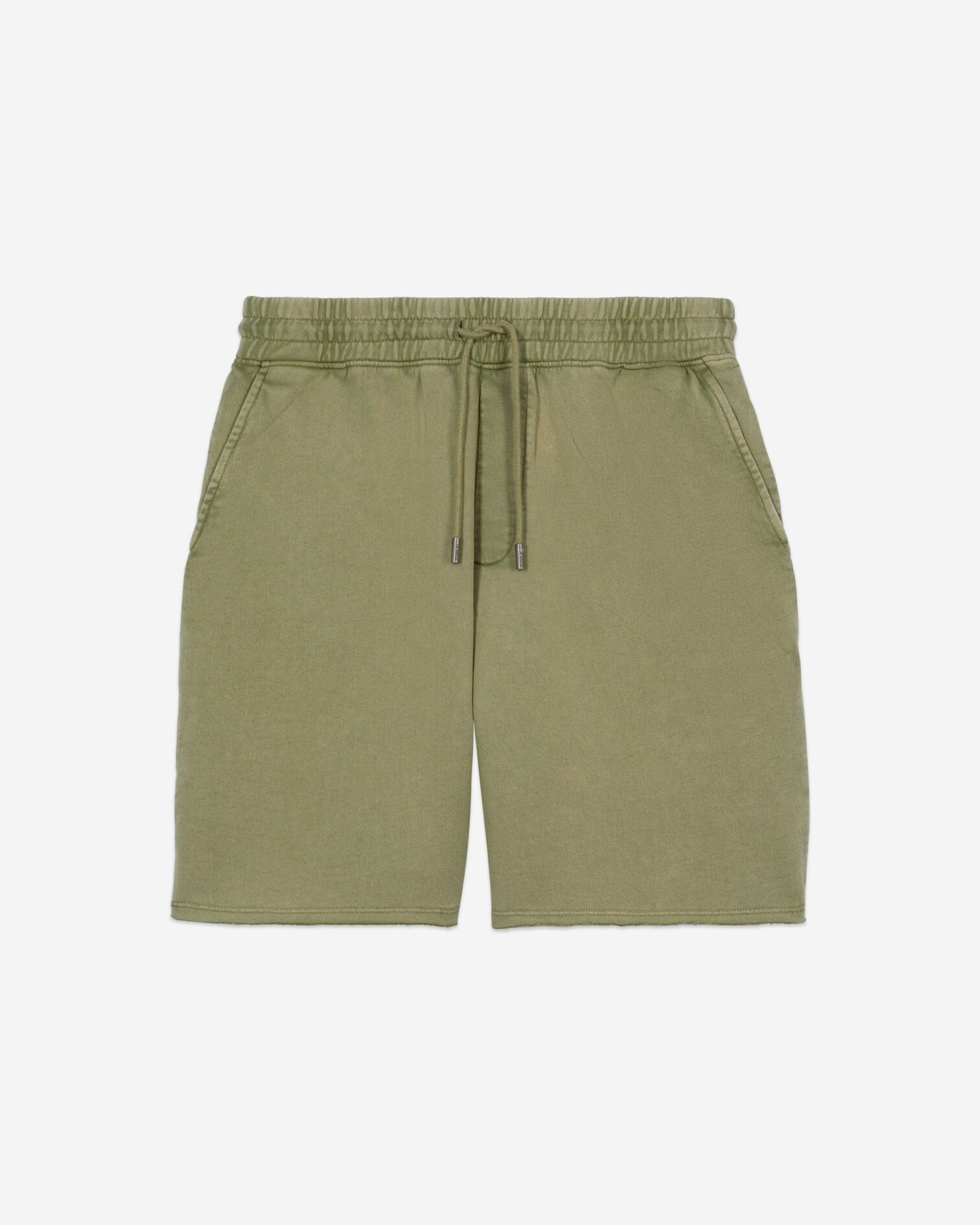 Light green cotton shorts, KAKI GREY, hi-res image number null