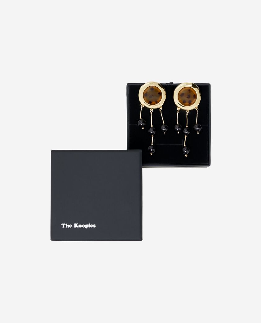 The Kooples F GOLD gold-plated earrings