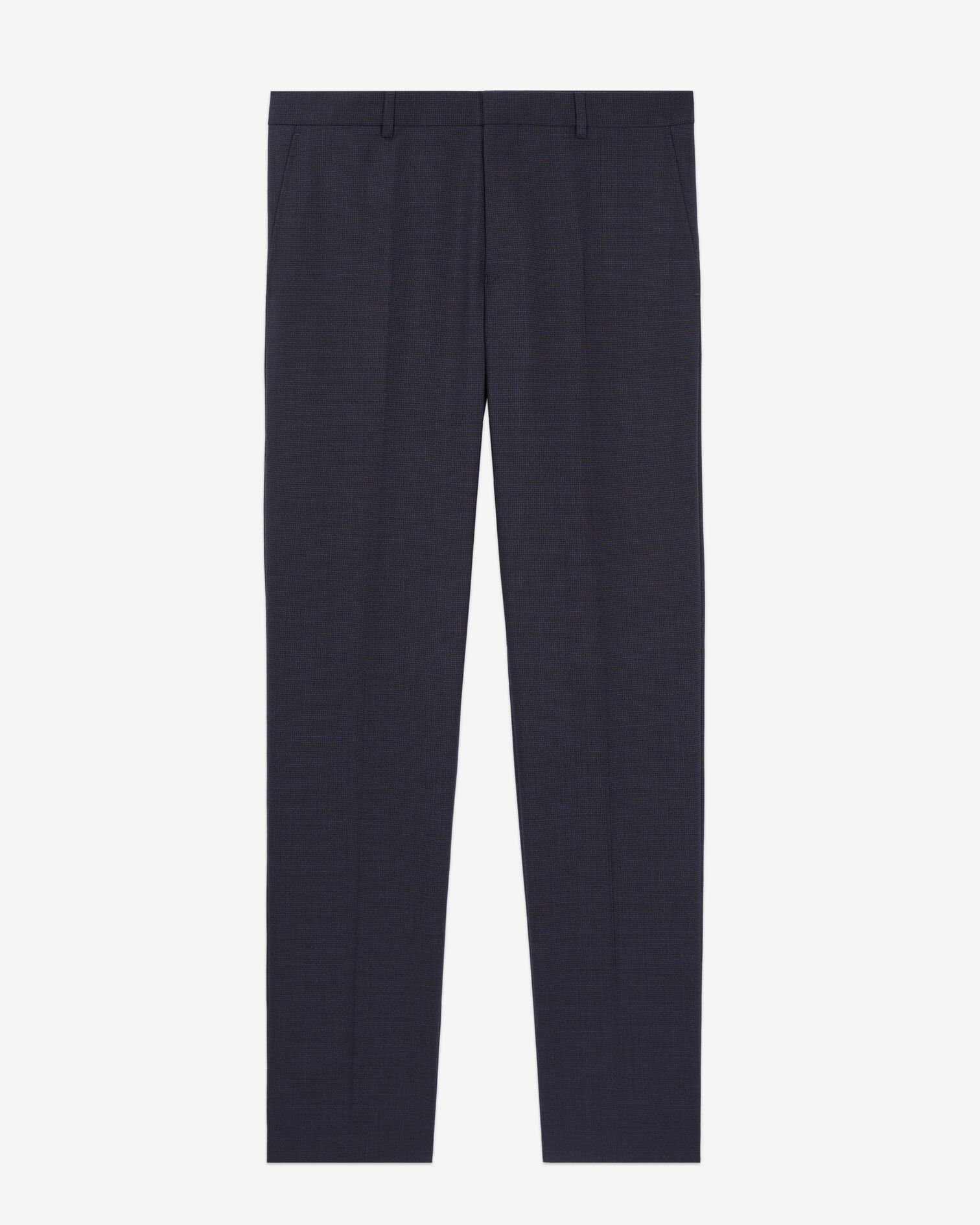 Pantalon de costume bleu marine en laine à micro motifs, NAVY / BLACK, hi-res image number null