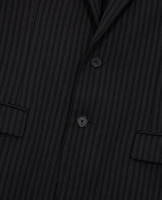 The Kooples HOMME BLACK GREY veste de costume en laine à rayures
