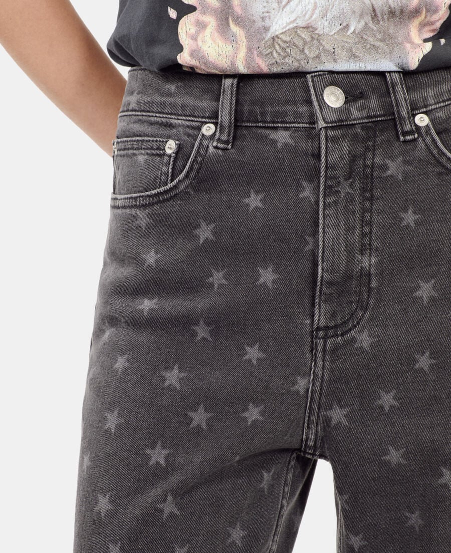 The Kooples WOMEN BLACK star printed boyfriend jeans