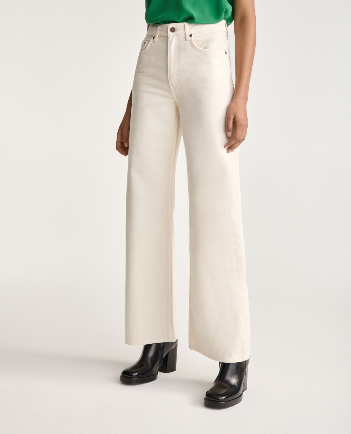 Jean ecru femme taille haute store