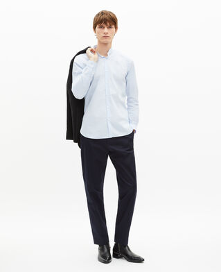 The Kooples HOMBRE LIGHT BLUE camisa cuello mao azul