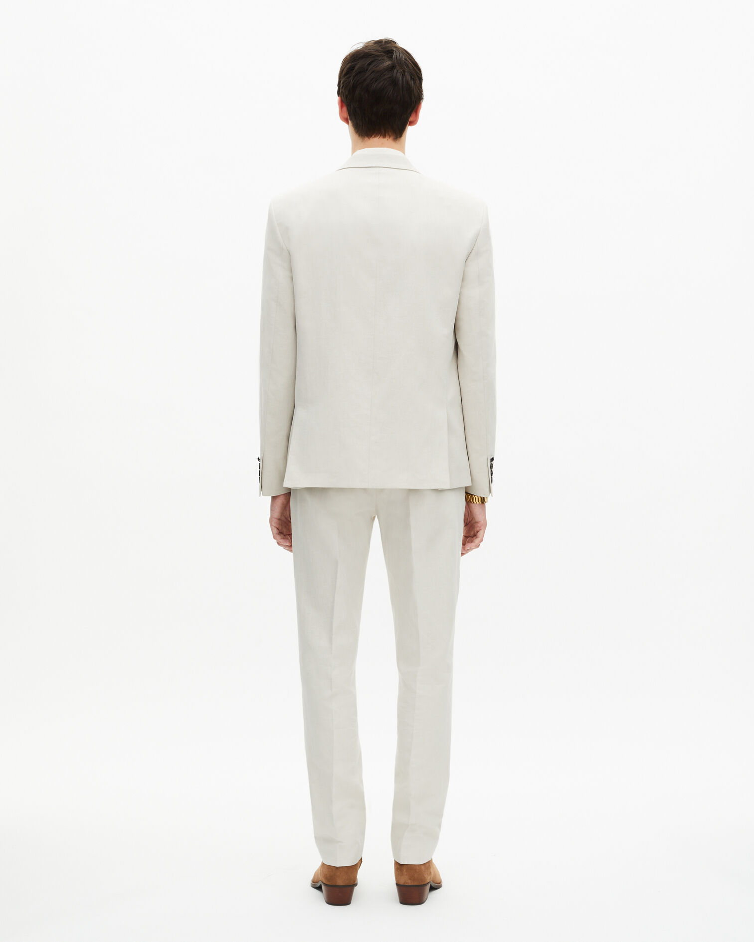 Suit jacket in ecru cotton - linen, ECRU, hi-res image number null