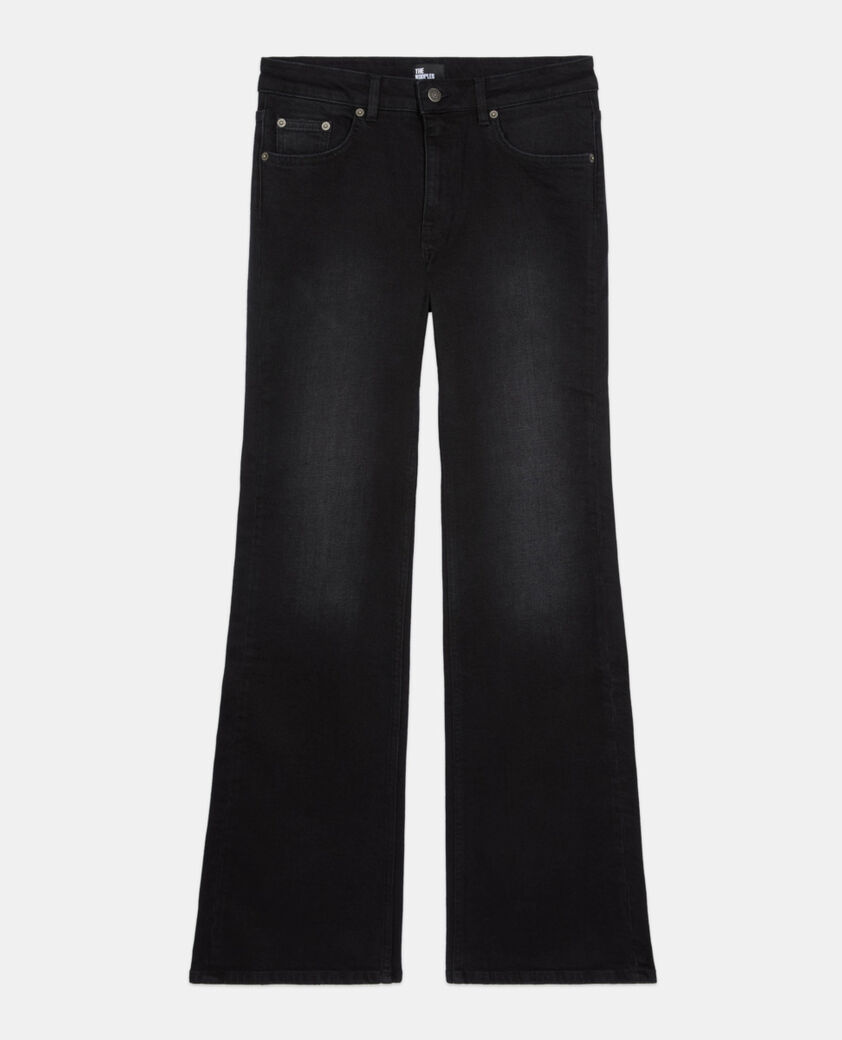 The Kooples WOMEN BLACK WASHED black flare jeans