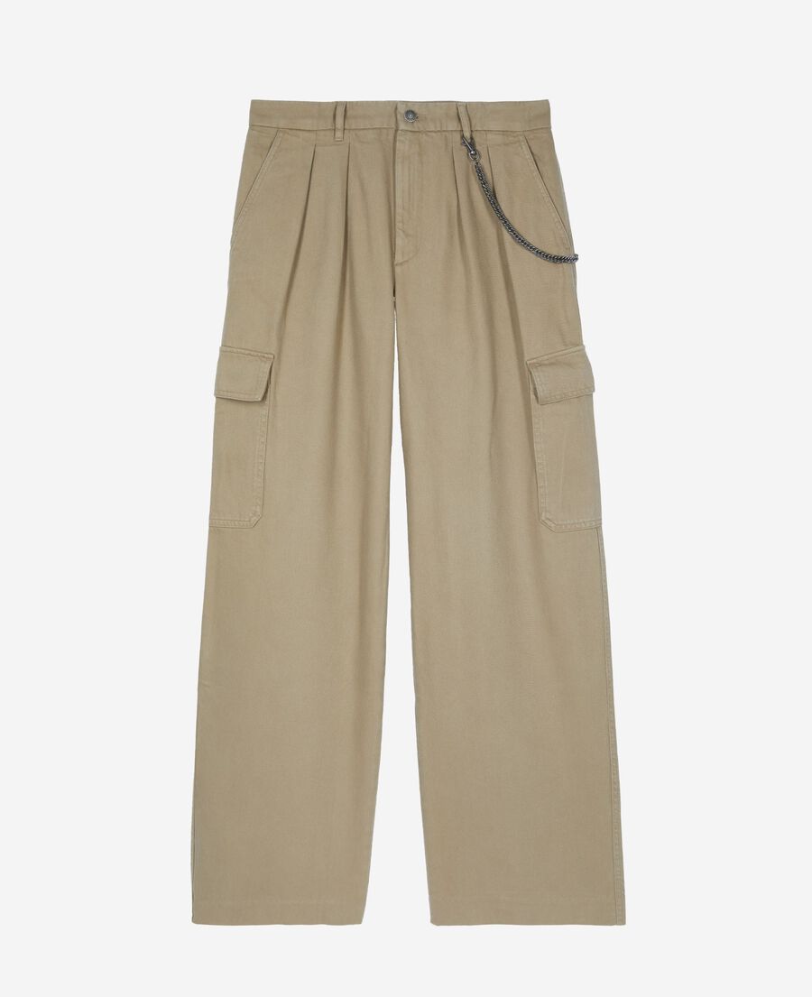 The Kooples HOMME BEIGE pantalon cargo beige