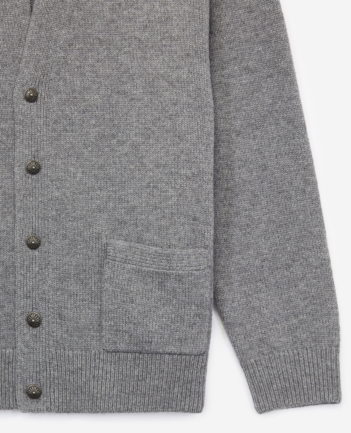Gray store wool cardigan