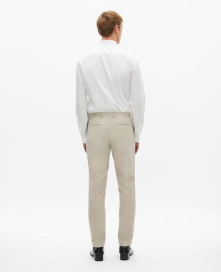 The Kooples HOMBRE BEIGE pantalones de traje de lana beige de corte entallado