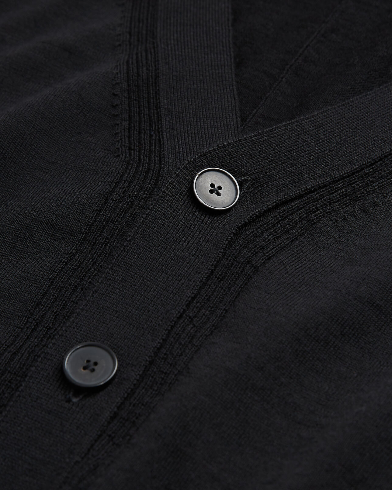 The Kooples MEN BLACK fine black merino cardigan