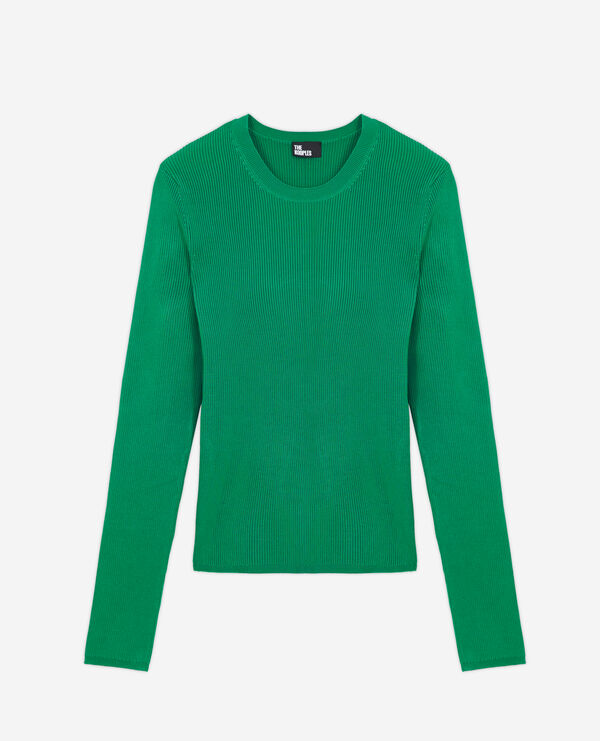 green slim-fit top