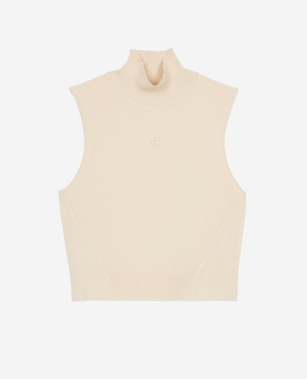 The Kooples WOMEN BEIGE TAUPE beige knit top