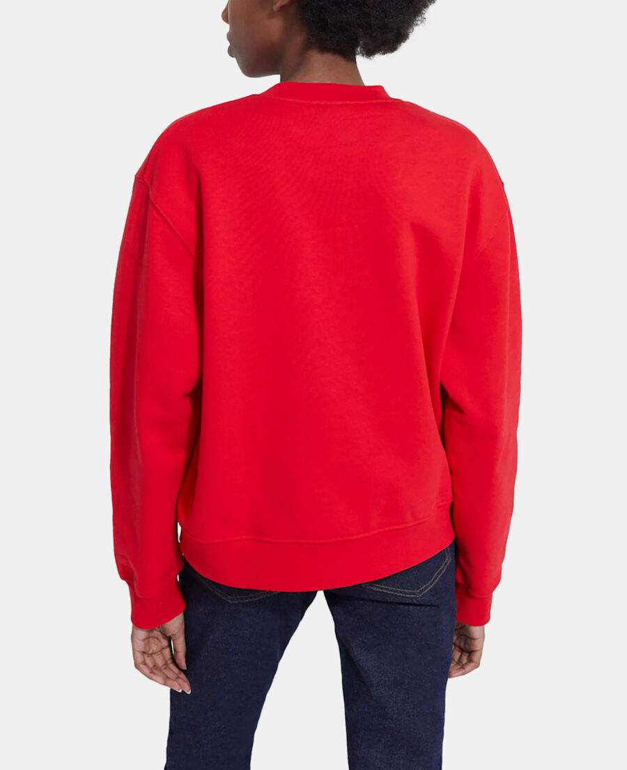 rotes baumwoll-sweatshirt