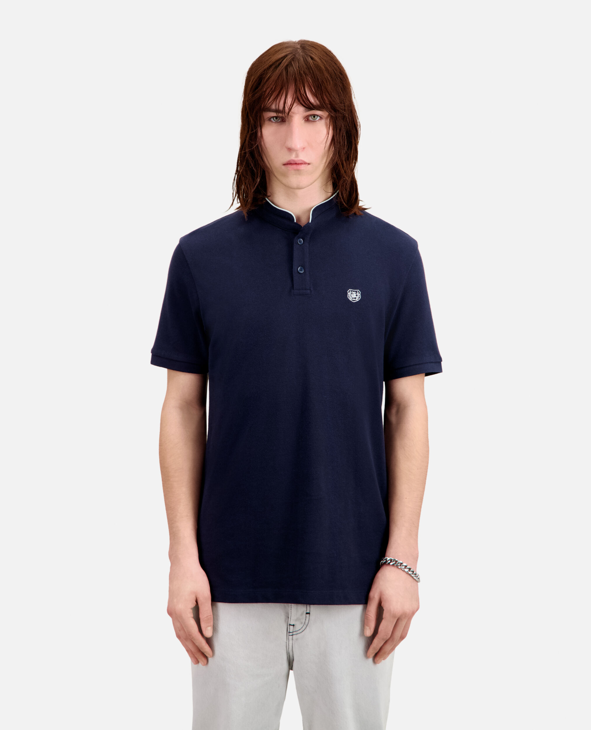 Navy blue polo t shirt cheap