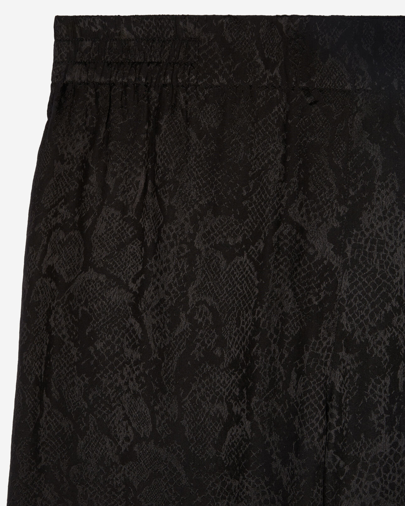 The Kooples WOMEN BLACK black snakeskin jacquard trousers