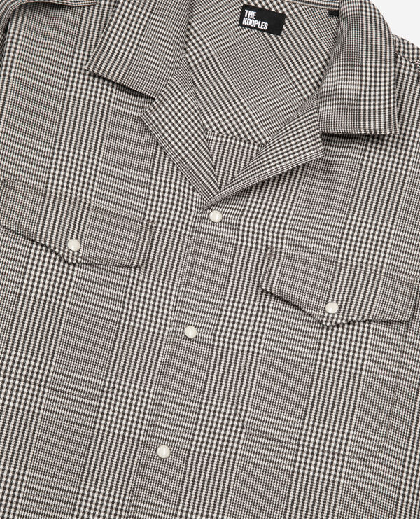 The Kooples HOMME BLACK WHITE chemise prince de galles noire et blanche