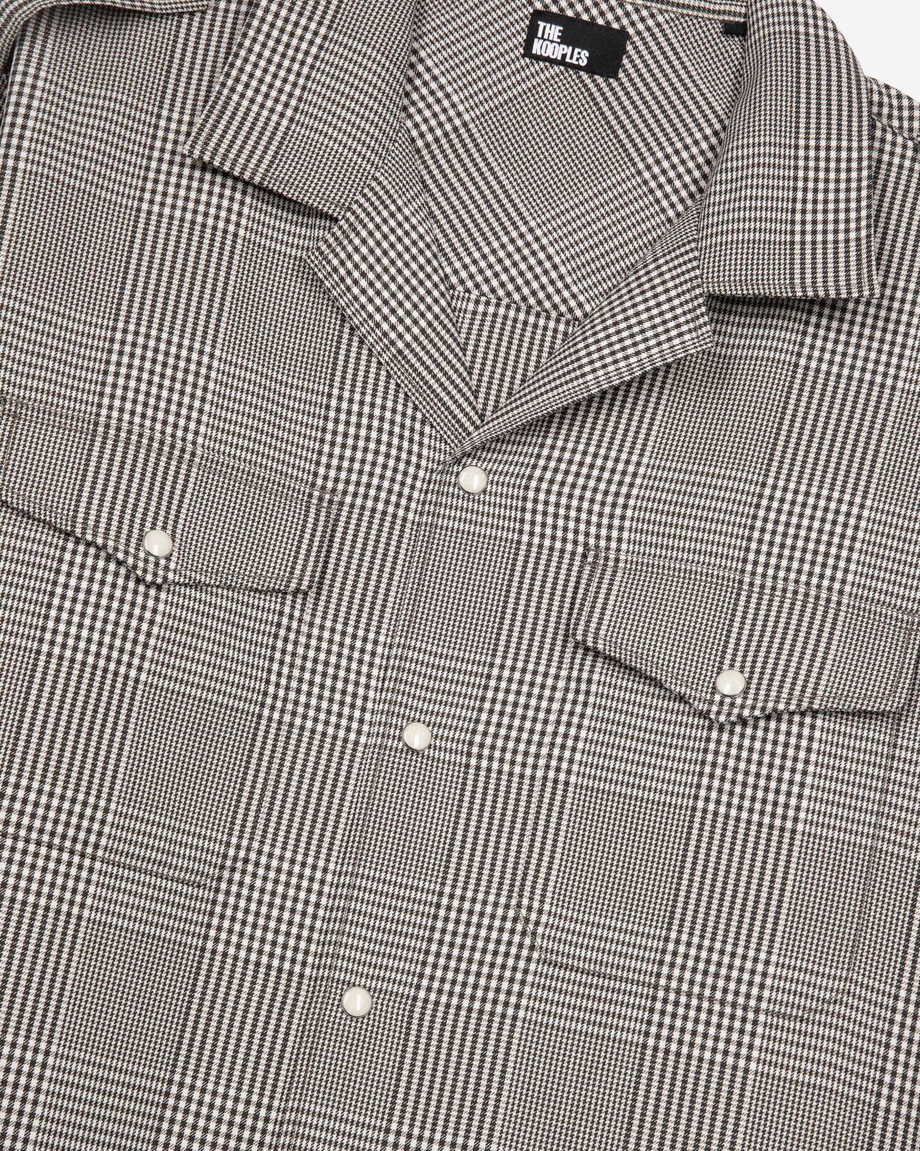 The Kooples HOMME BLACK WHITE chemise prince de galles noire et blanche