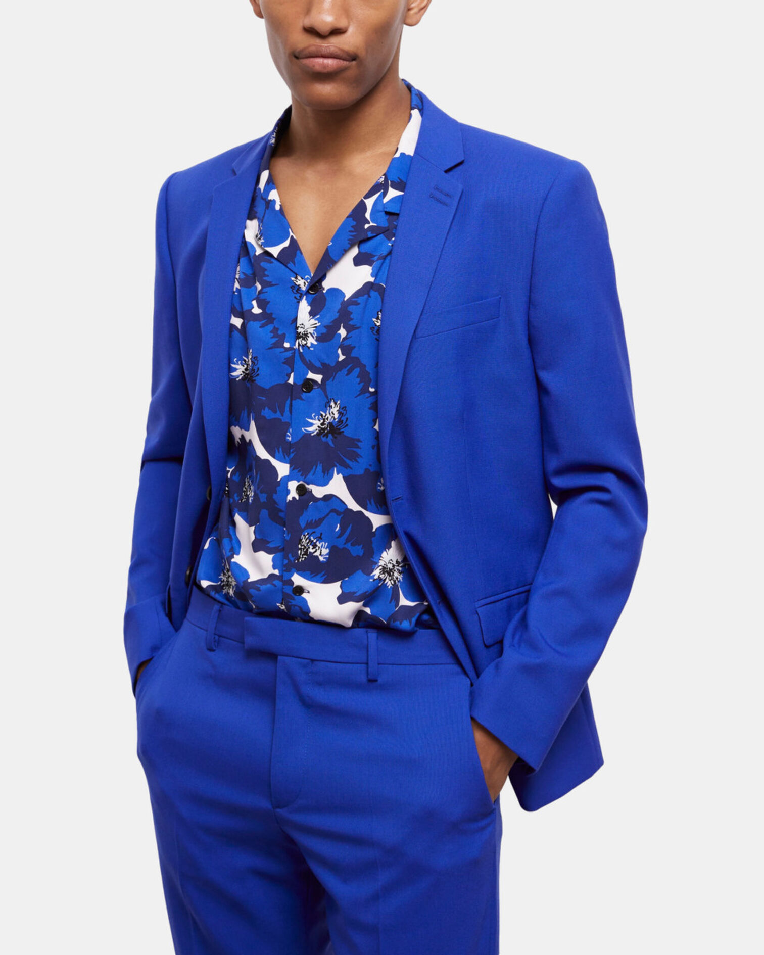 Veste de costume bleue, BLUE BRUT, hi-res image number null