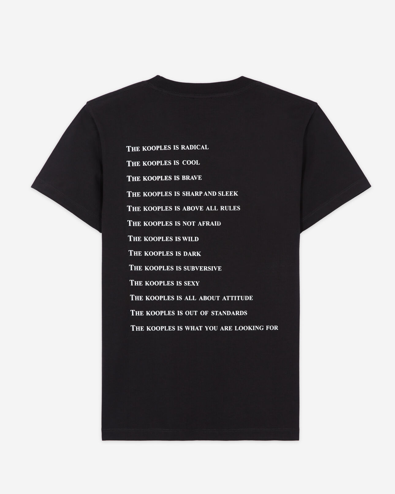 The Kooples WOMEN BLACK women's black what is t-shirt with rhinestones