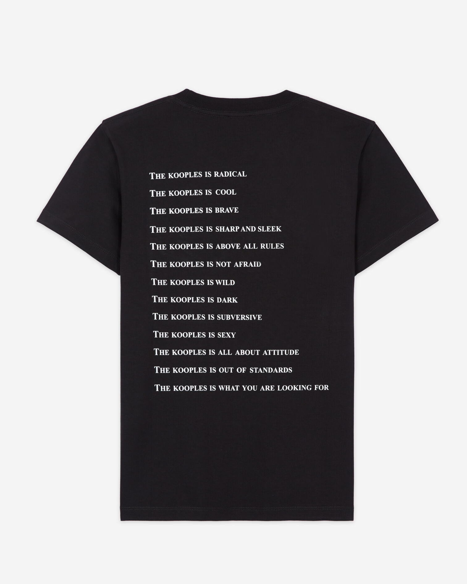 Women's black what is t-shirt with rhinestones, BLACK, hi-res image number null