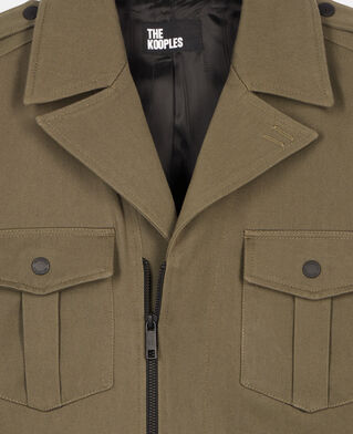 The Kooples MEN OLIVE NIGHT khaki officer-style jacket