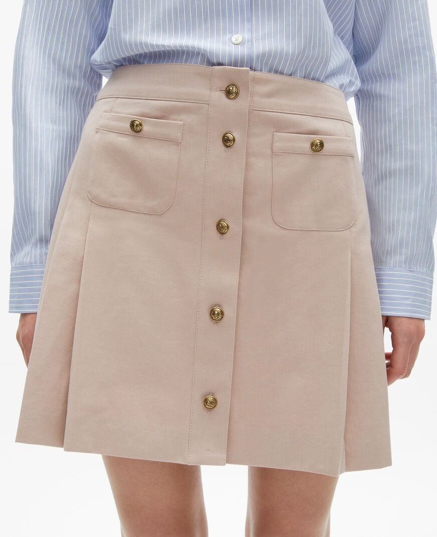 The Kooples WOMEN LILA short pleated skirt in light pink