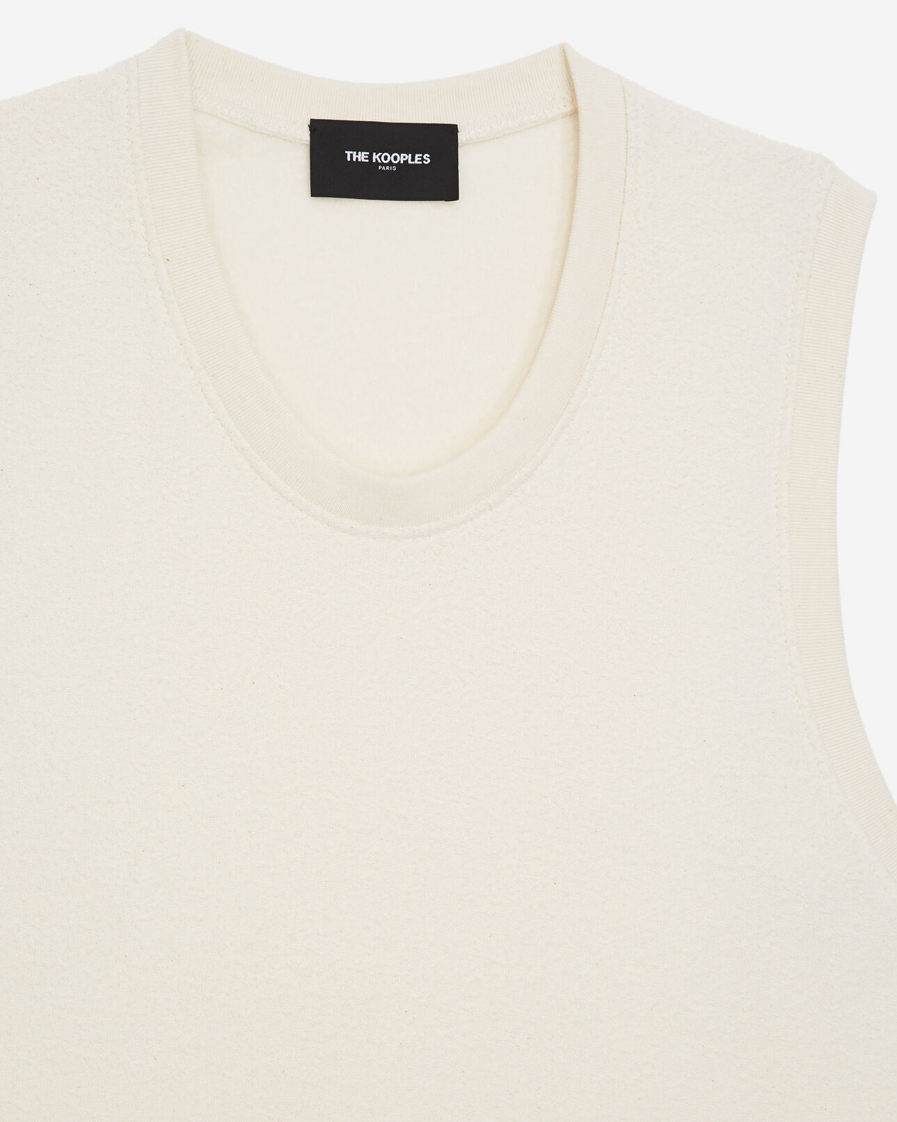 The Kooples HOMME OFF WHITE t-shirt écru coton sans manches