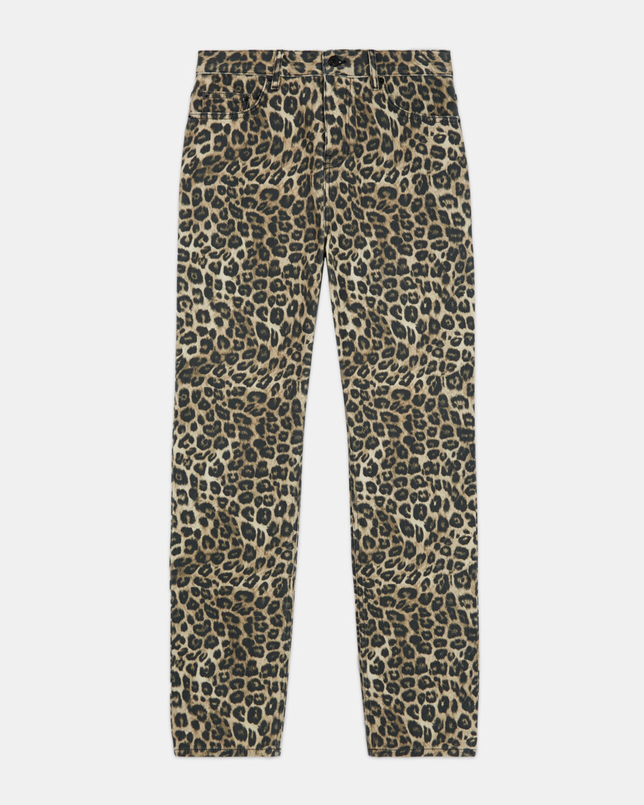 The Kooples MEN LEOPARD leopard print straight-cut jeans